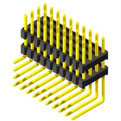 2.00 Tipo de ângulo de plástico duplo de quatro linhas de passo de mm 2.00 Tipo de ângulo de plástico duplo de quatro linhas de passo de mm