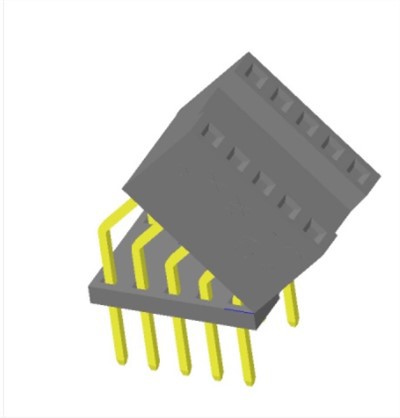 Cabeçalho de pino fêmea tipo 45 graus de 2,54 mm