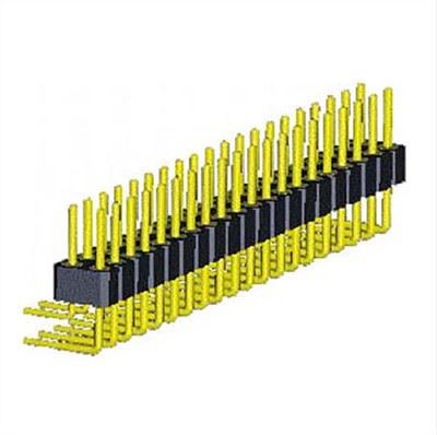 Conectores de pinos usinados de 2,54 mm Tipo de ângulo
