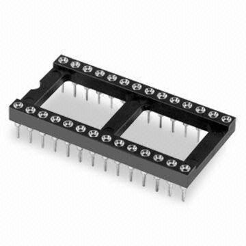 Soquete duplo em linha DIP reto de 2,54 mm