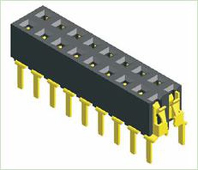 2.54mm Cabeçalho Descabido Dual RowCentipede Tipo de pé